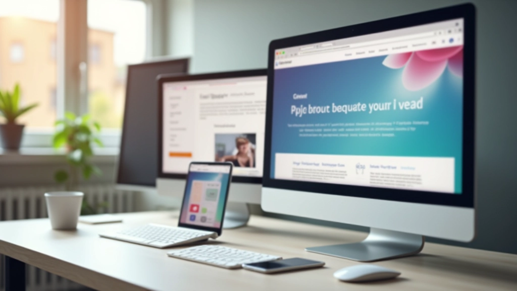 Smartphone und Desktop-Monitor nebeneinander, beide zeigen die gleiche Website mit unterschiedlich optimierten Schriftgrößen