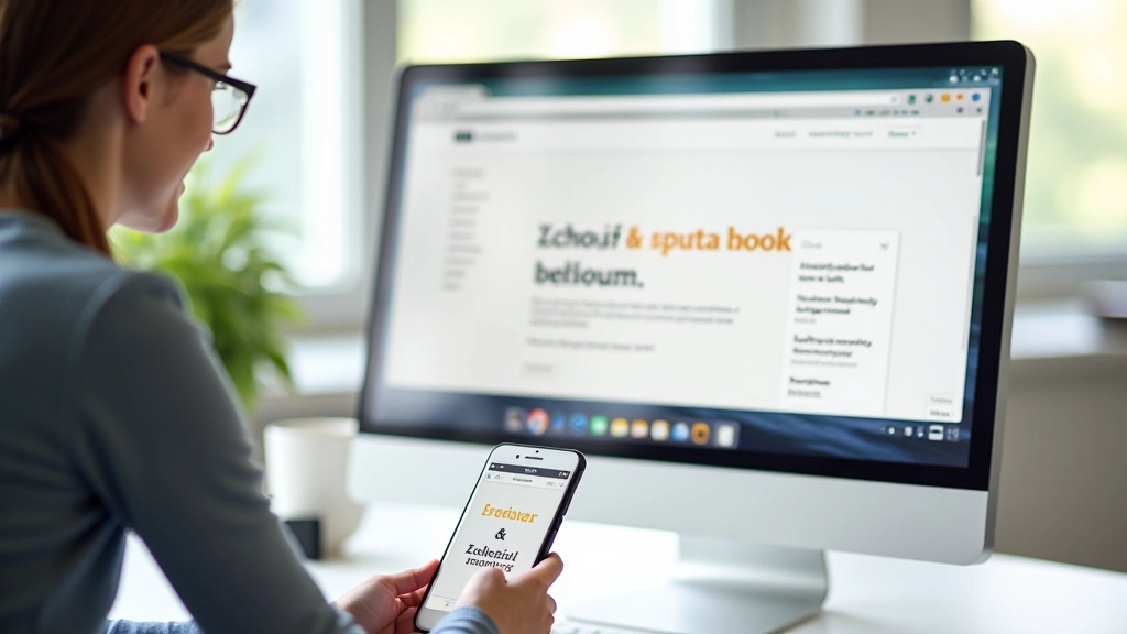 Smartphone und Desktop-Monitor nebeneinander mit responsive Design